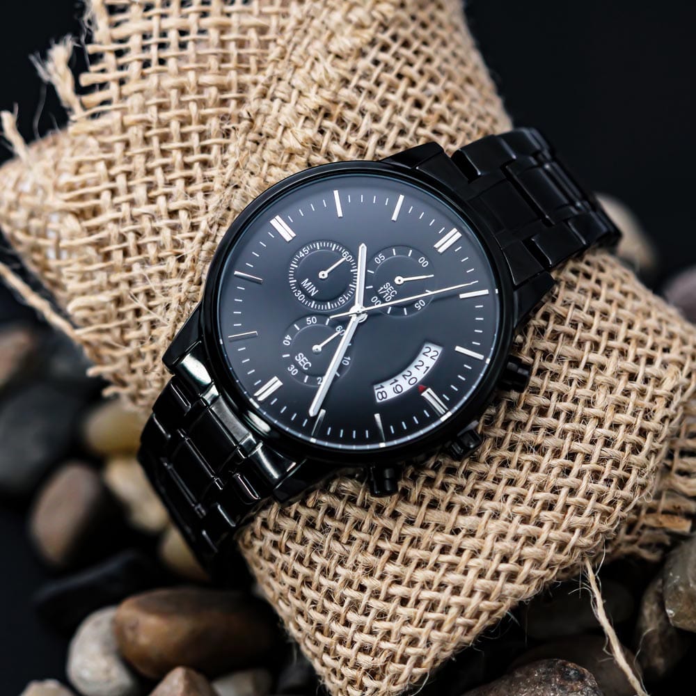 To My Husband - "Every Single Second" Engraved Mens Luxury Chronograph Watch