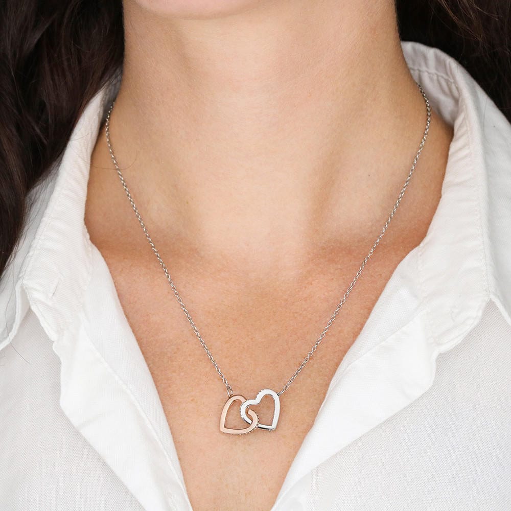 Husband To Wife - "Last Breath" Interlocking Hearts 3D Necklace