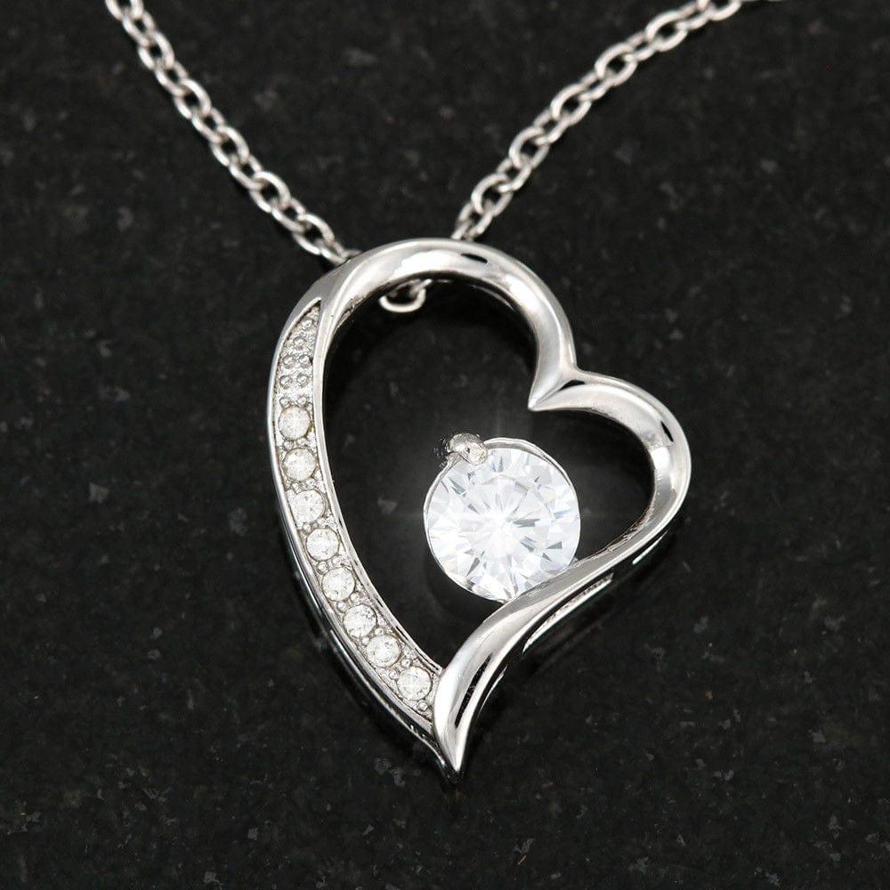 Dad To Daughter - "Never Forget" Forever Love 3D Heart Necklace