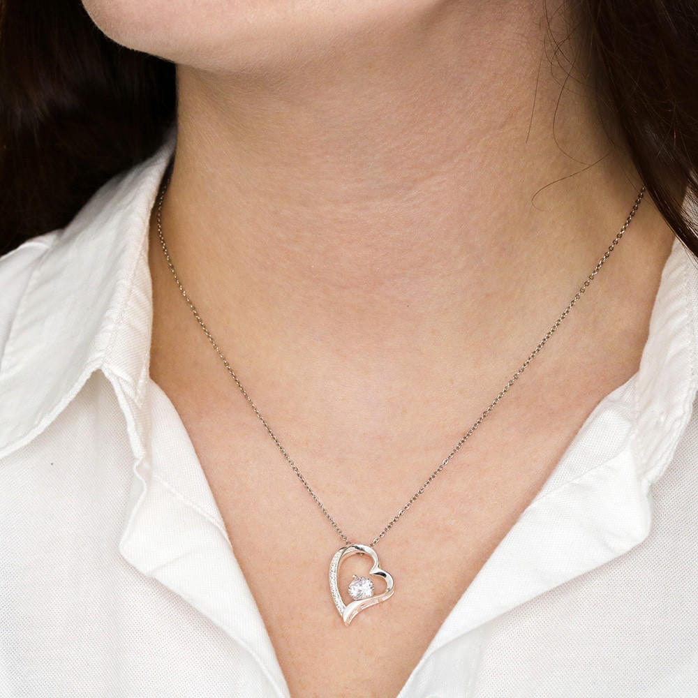 Dad To Daughter - "Always Be Safe" Forever Love 3D Heart Necklace