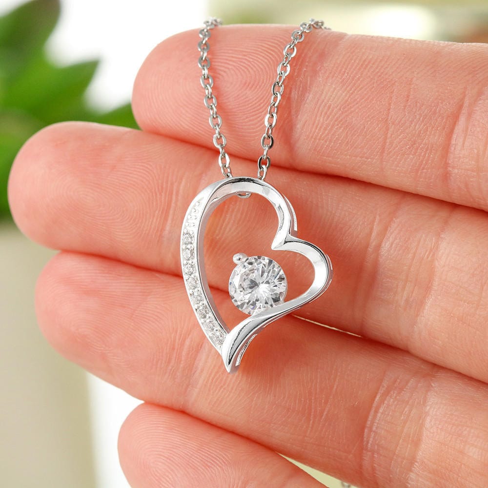 Dad To Daughter - "Always Be Safe" Forever Love 3D Heart Necklace