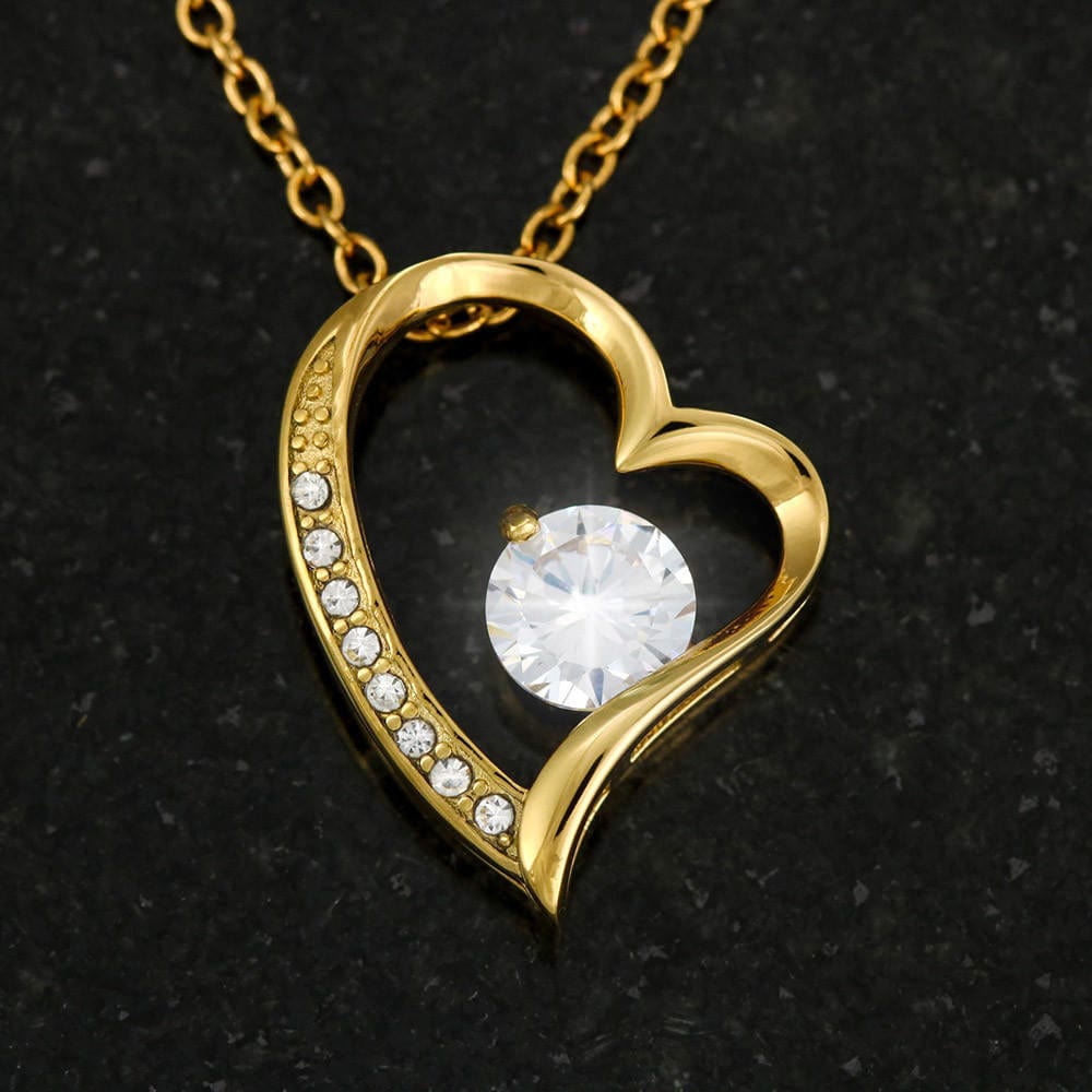 Dad To Daughter - "Always Be Safe" Forever Love 3D Heart Necklace