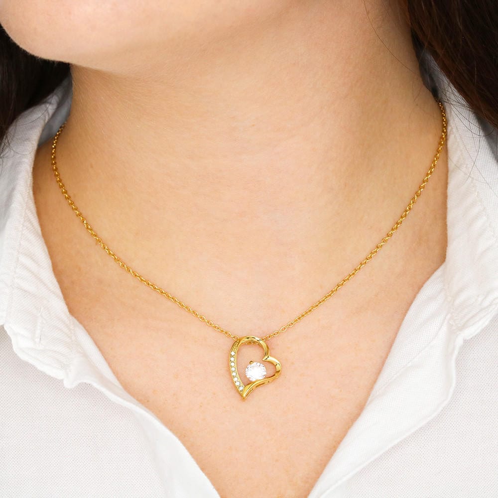 Dad To Daughter - "Always Be Safe" Forever Love 3D Heart Necklace