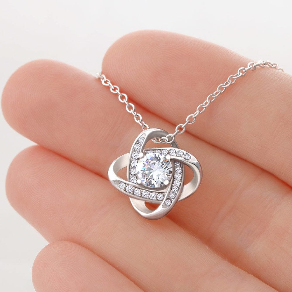 Husband To Wife - "I'm Not Perfect" Love Knot 3D Necklace