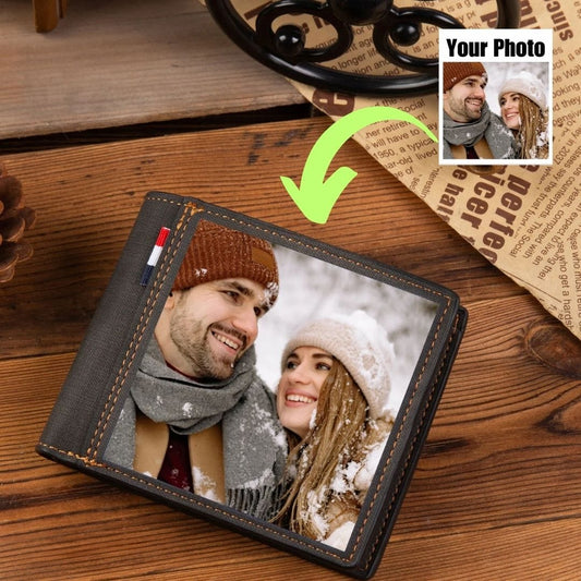 Custom Color Photo Wallet - Gifts for Men