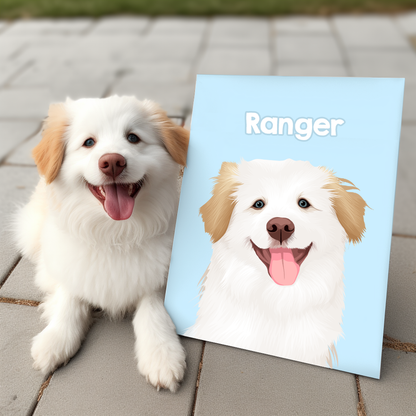 Custom Dog Portrait Canvas