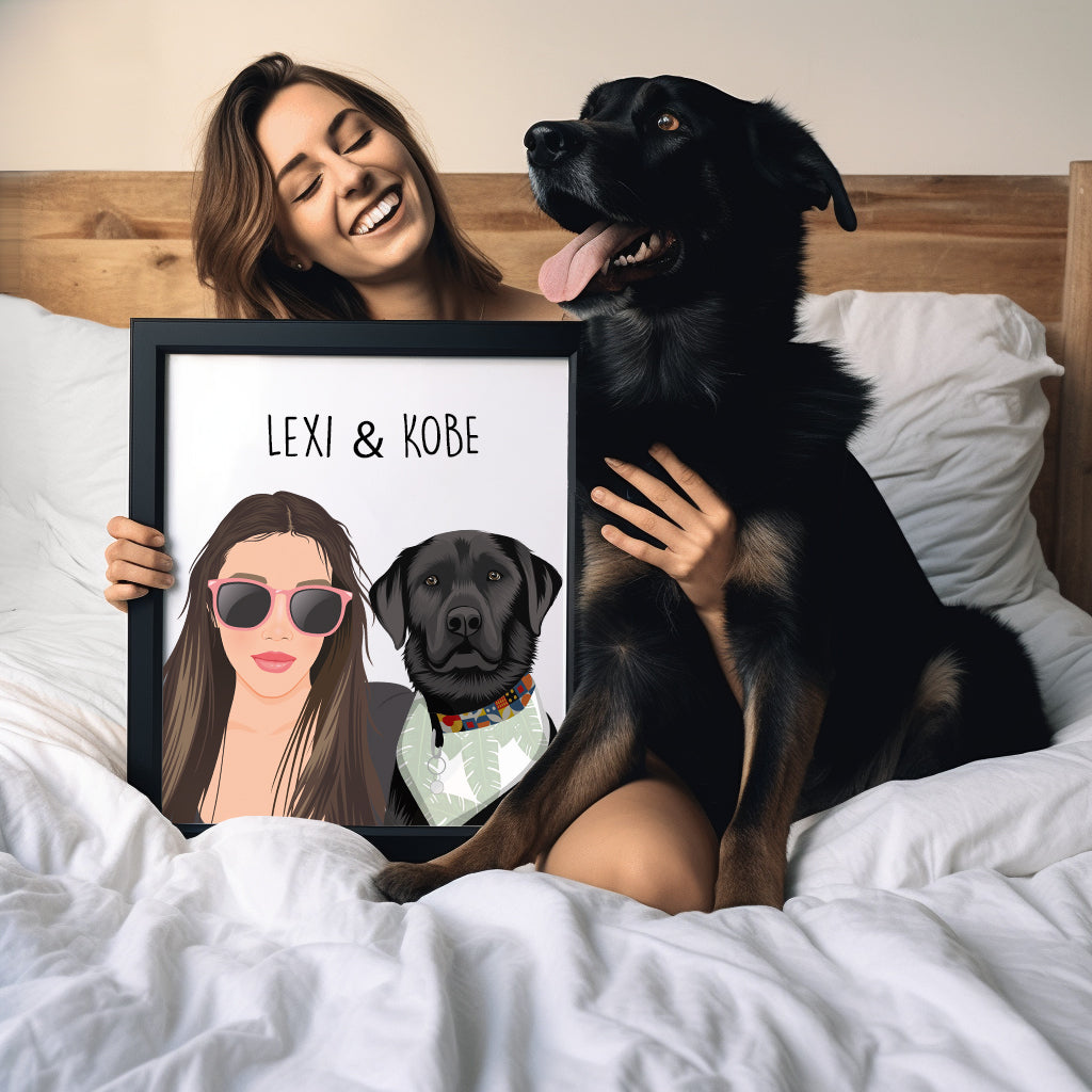 Custom Dog & Owner Portrait