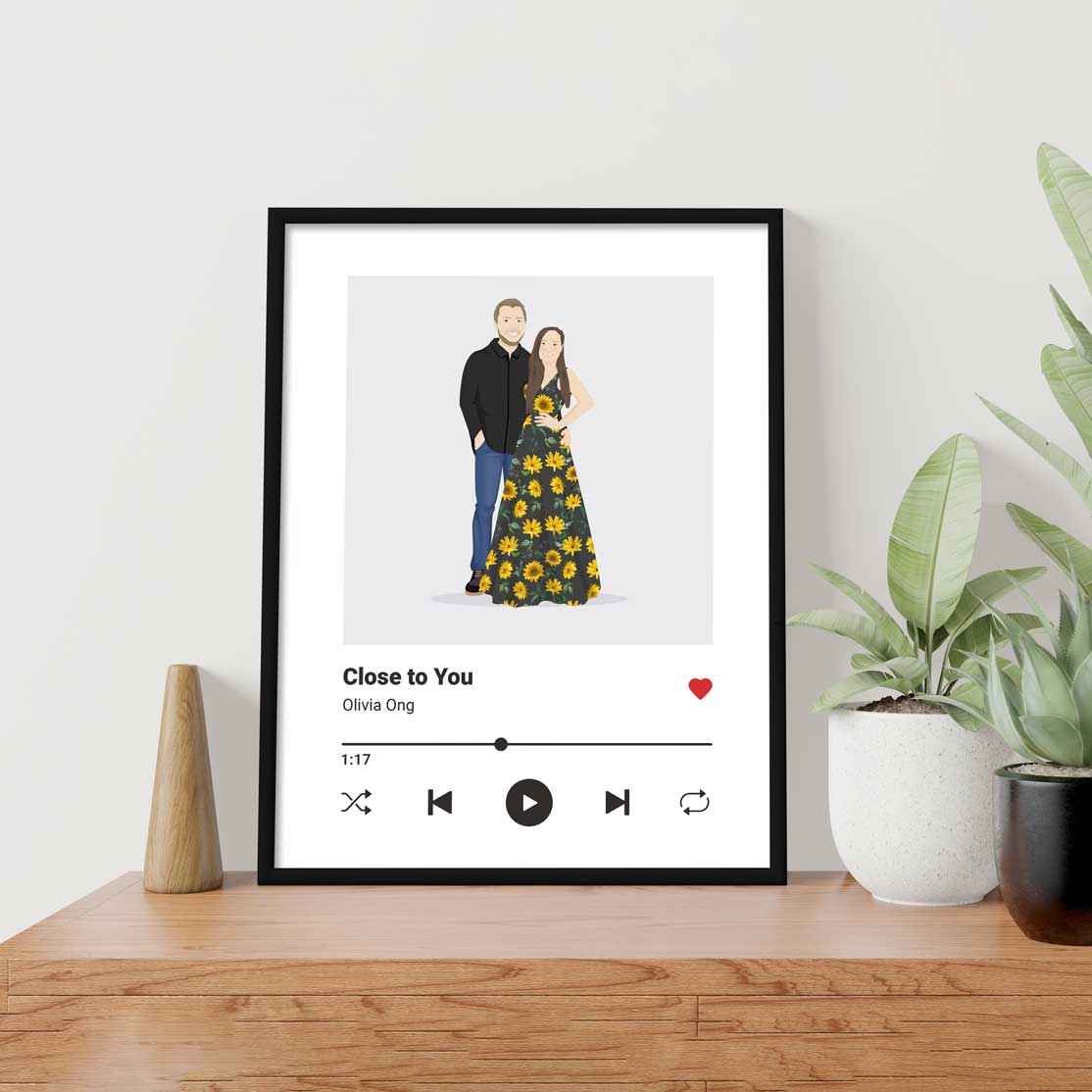 Custom Song Frame for Couples