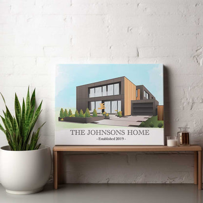 Custom Home Portrait Canvas