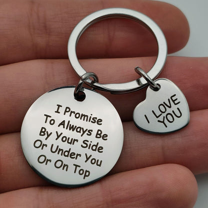 Funny "Lovers Promise" Keychain