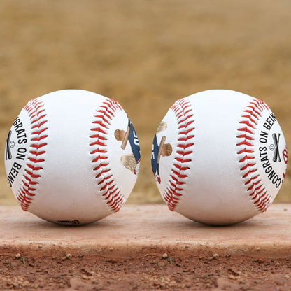 Personalized baseball gift for boyfriend. White PU leather baseballs with red stitching, perfect for boyfriend gifts.