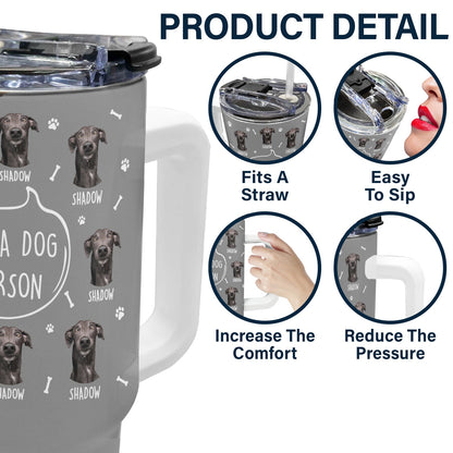 Custom 40oz Dog Person Tumbler with Straw, Product Details: Straw, Easy to Use, Increase The Comfort, Reduce The Pressure