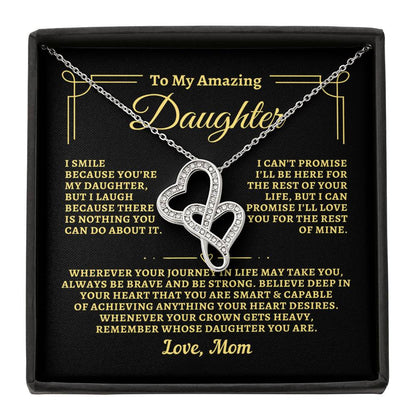 To Daughter from Mom - "Remember" Heart-To-Heart Necklace - M2D2