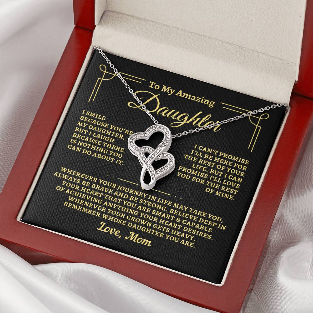 To Daughter from Mom - "Remember" Heart-To-Heart Necklace - M2D2