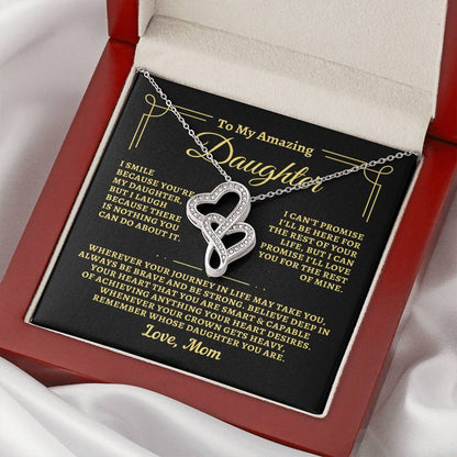 To Daughter from Mom - "Remember" Heart-To-Heart Necklace - M2D2