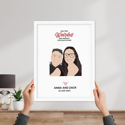 Custom Weirdo Couples Portrait