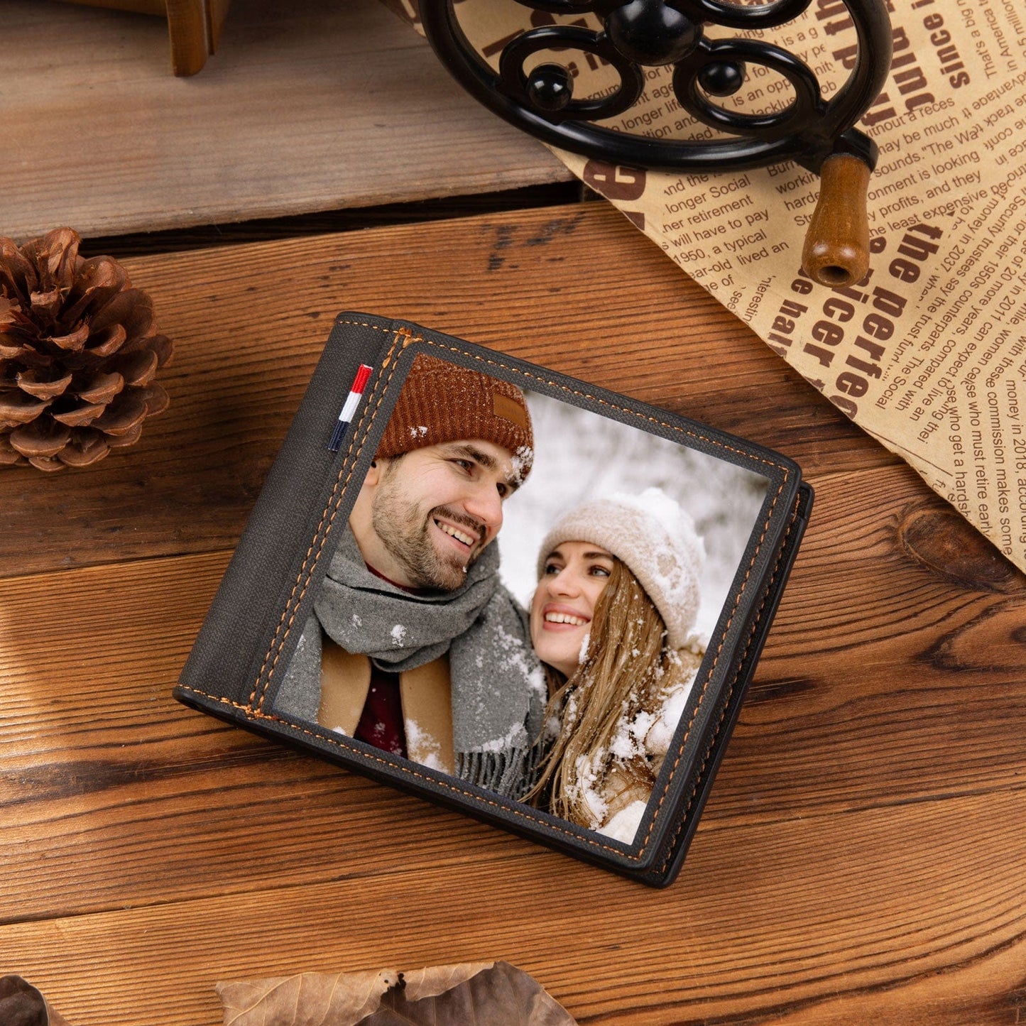 Custom Color Photo Wallet - Gifts for Men