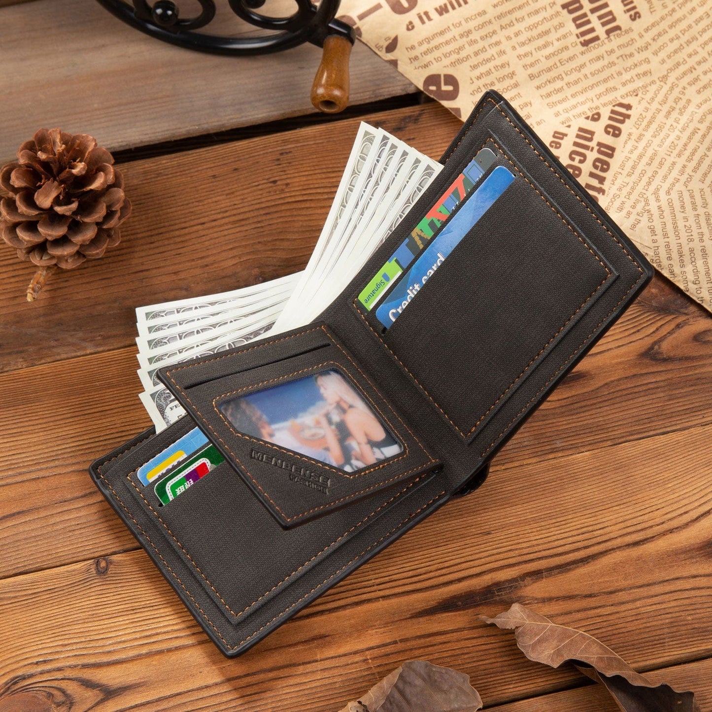 Custom Color Photo Wallet - Gifts for Men