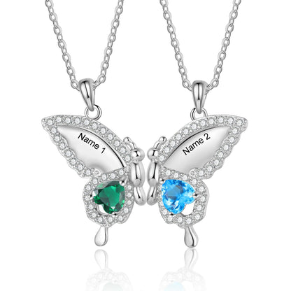 Faves Custom Birthstone Butterfly Necklace