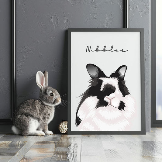 Custom Pet Bunny Portrait