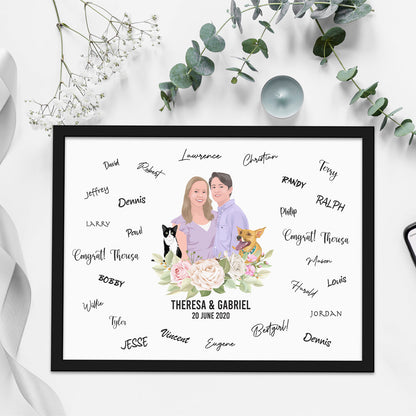 Custom Guest Book Signature Frame