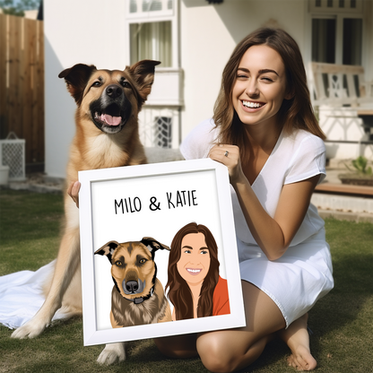 Custom Dog & Owner Portrait