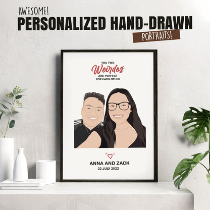 Custom Weirdo Couples Portrait