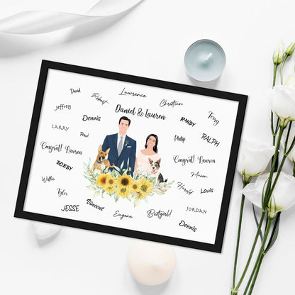 Custom Guest Book Signature Frame