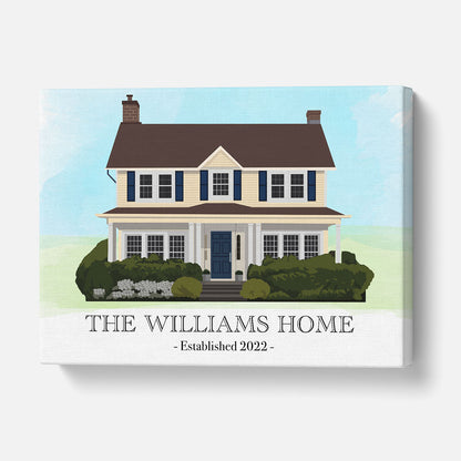 Custom Home Portrait Canvas