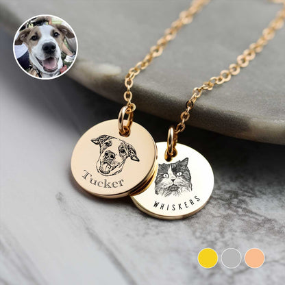 Custom Pet Portrait Necklace