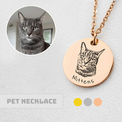 Custom Pet Portrait Necklace