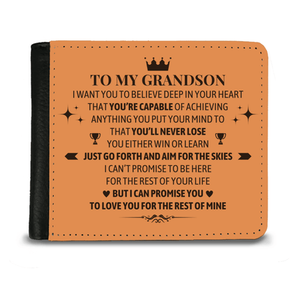 To My Grandson - Never Lose - Bifold Wallet