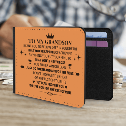 To My Grandson - Never Lose - Bifold Wallet