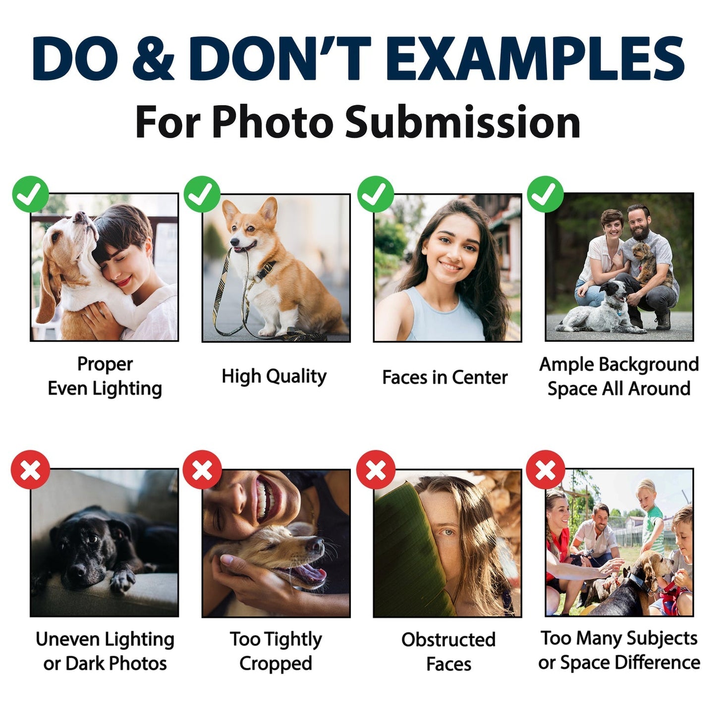 Custom Photo Tumbler: Photo Submission Guide - Do & Don't Examples for Best Results