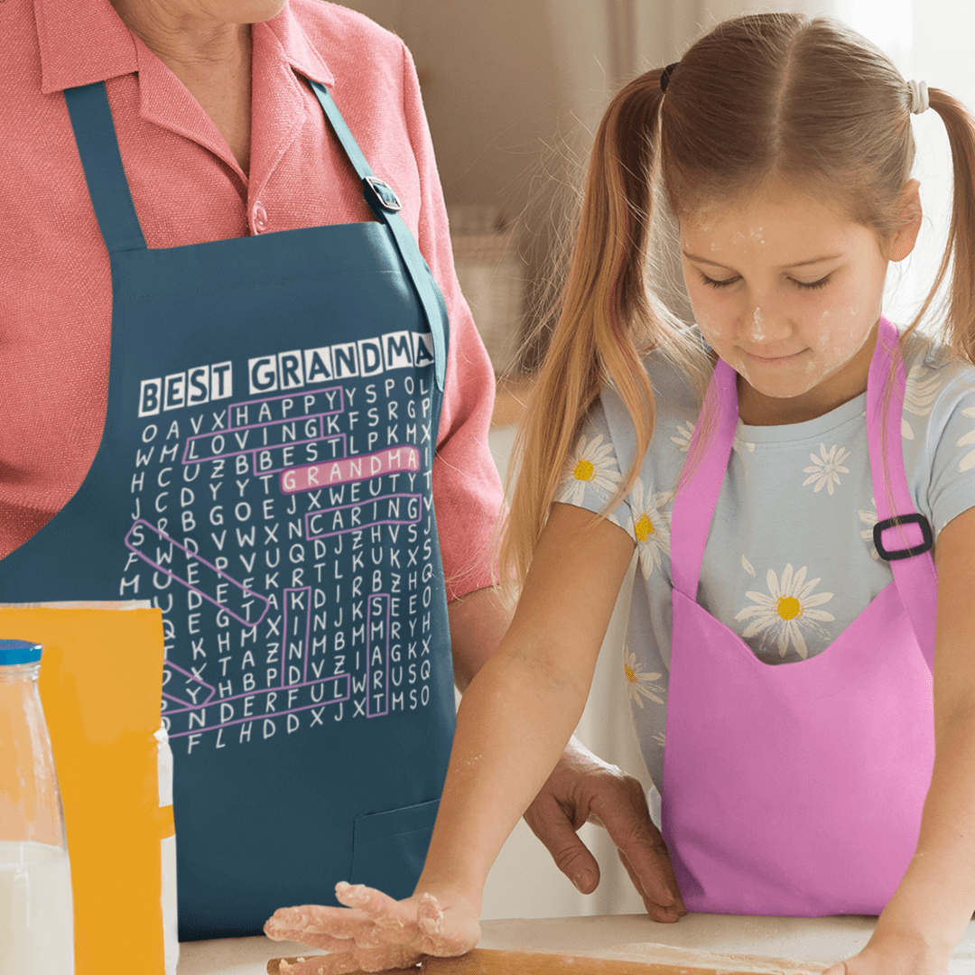 Best Grandma - "Word Search" Adjustable Apron