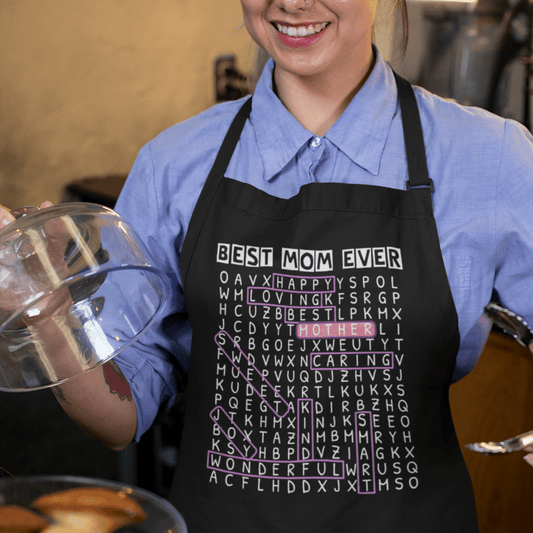 Best Mom Ever - "Word Search" Adjustable Apron