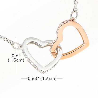 Dad To Daughter - "Never Forget" Interlocking Hearts 3D Necklace
