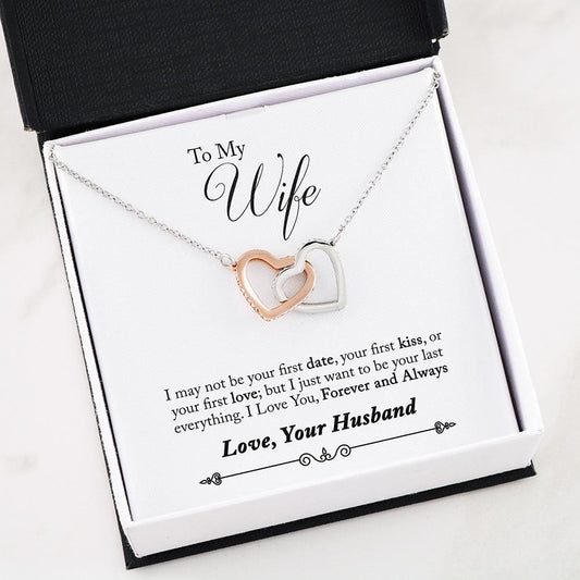 Husband To Wife - "Last Everything" Interlocking Hearts 3D Necklace