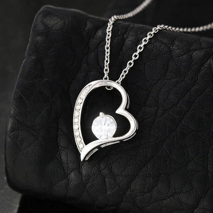 Dad To Daughter - "Never Forget" Forever Love 3D Heart Necklace