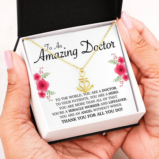 Amazing Doctor Appreciation Anchor Necklace